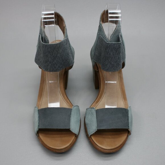 Sorel Ladies 7.5 Nadia Blue Elastic Sandals Slingback Shoes Heels - NL3614-050 - Picture 5 of 12